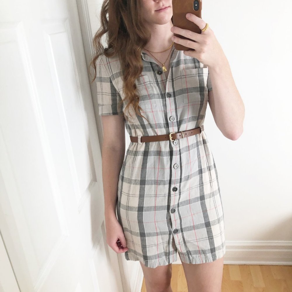 Barbour Glaisnock Linen Blend Tartan Plaid Dress 6 - Picture 7 of 12